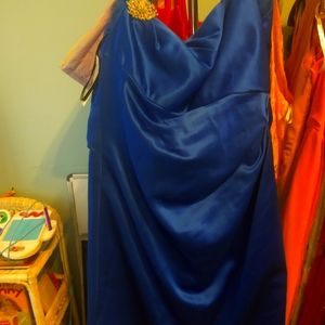 Jasmine B  royal blue silk dress